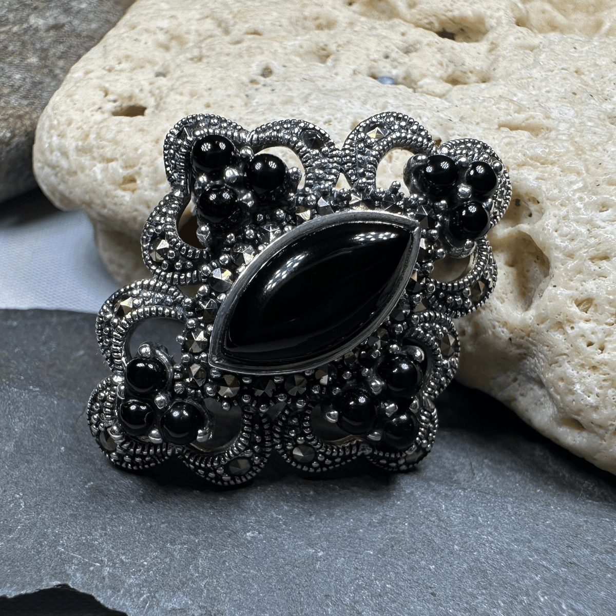 Cybele Celtic Marcasite Brooch Brooch La Vie Bien Cybele Celtic Marcasite Brooch