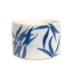 Cylinder Serving Bowl - Blue Floating Leaves La Vie Bien Cylinder Serving Bowl - Blue Floating Leaves