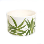 Cylinder Serving Bowl - Green Floating Leaves La Vie Bien Cylinder Serving Bowl - Green Floating Leaves