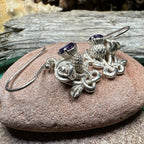 Cyrena Thistle Amethsyt Earrings - Scottish Jewelry Dangle Earrings La Vie Bien Cyrena Thistle Amethsyt Earrings - Scottish Jewelry