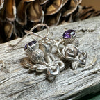 Cyrena Thistle Amethsyt Earrings - Scottish Jewelry Dangle Earrings La Vie Bien Cyrena Thistle Amethsyt Earrings - Scottish Jewelry