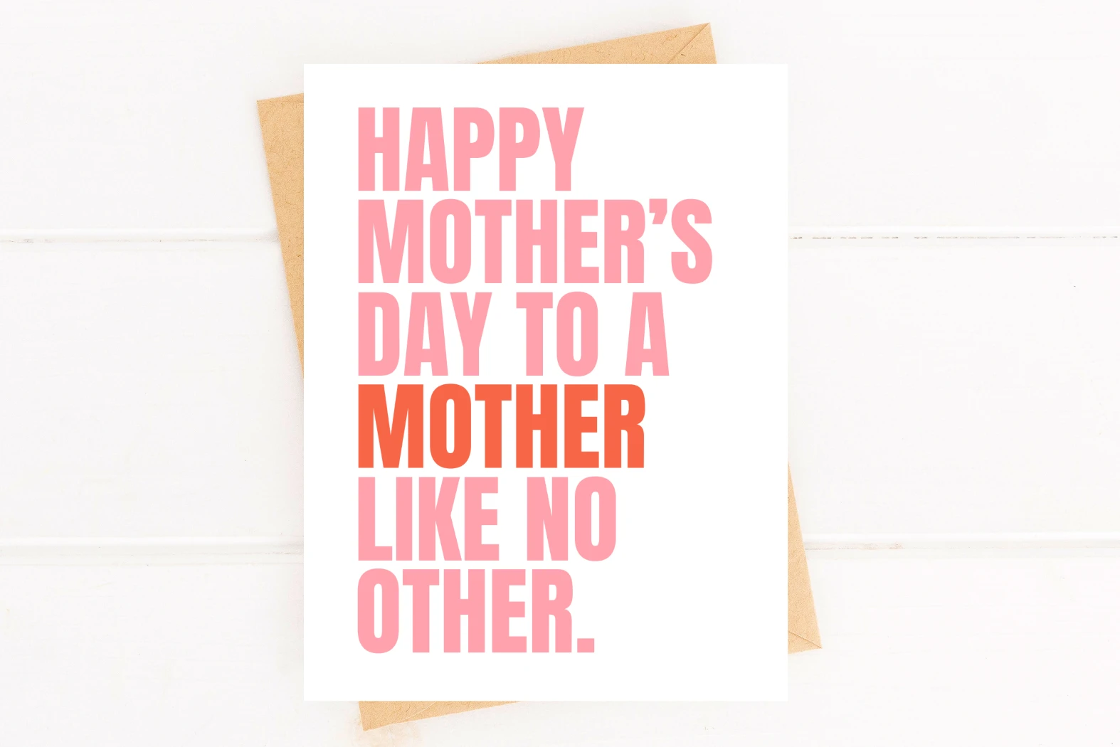 Cute Mother's Day Card Mother Like No Other Card for Mom by Five Dot Post
