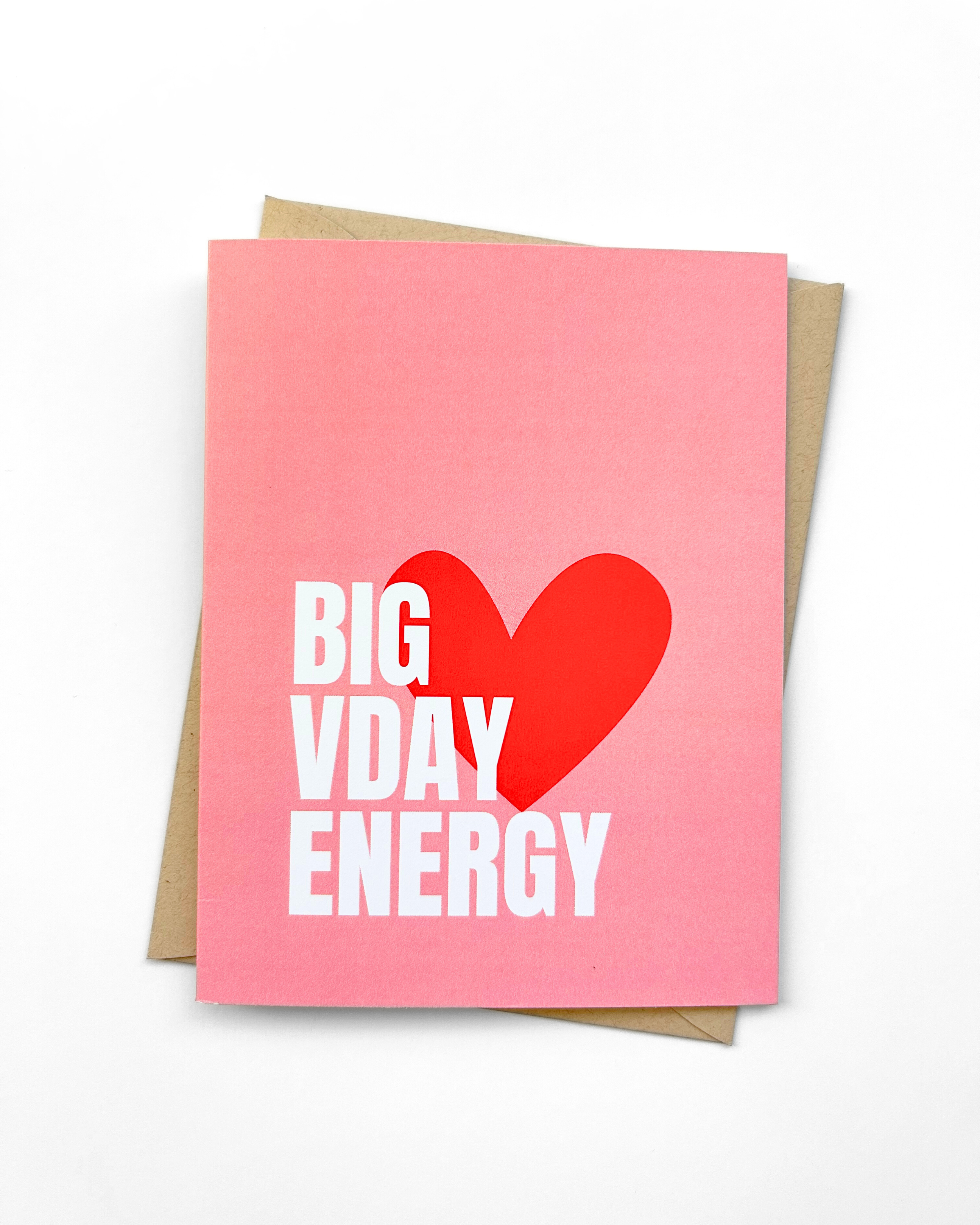 Cute Valentine's Day Card Big V Day Energy