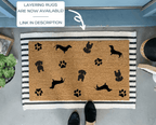 Dachshund Pattern Doormat - Dog Doormat by Nickel Designs Custom Doormats
