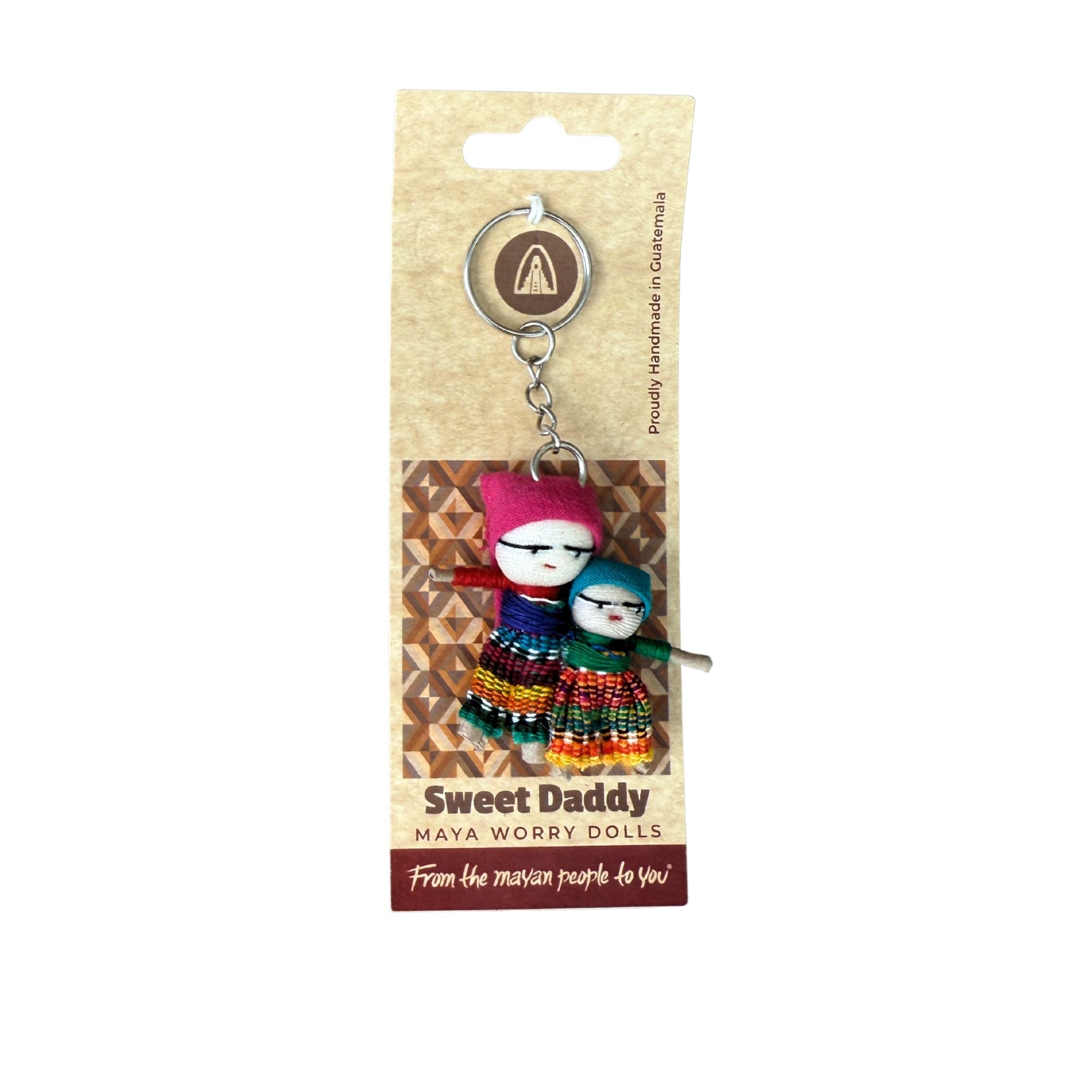 Daddy & Me Guatemalan Worry Doll Keychain La Vie Bien Daddy & Me Guatemalan Worry Doll Keychain
