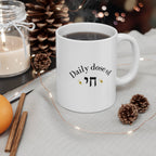 Daily Dose of Chai Mug, Hebrew Life Script, Minimal Gold Accent Mug La Vie Bien Daily Dose of Chai Mug, Hebrew Life Script, Minimal Gold Accent