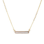 Dainty Botswana Agate Bar Necklace by Barse Jewelry