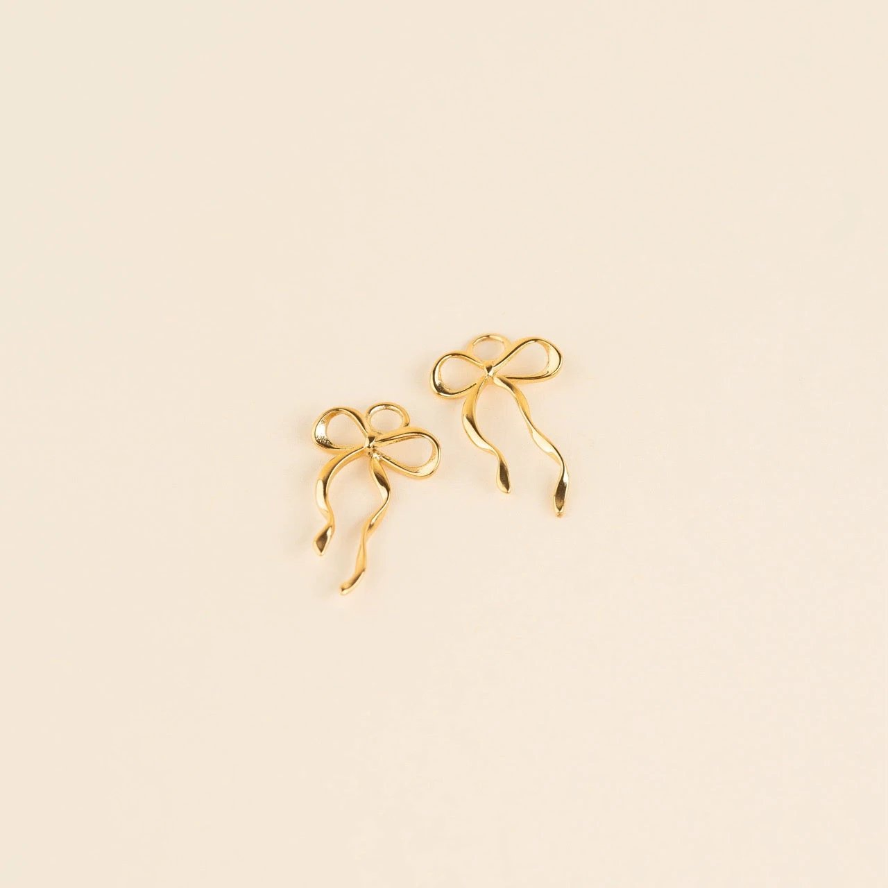 Dainty Bow Huggie Hoop Charms by Oh Clementine