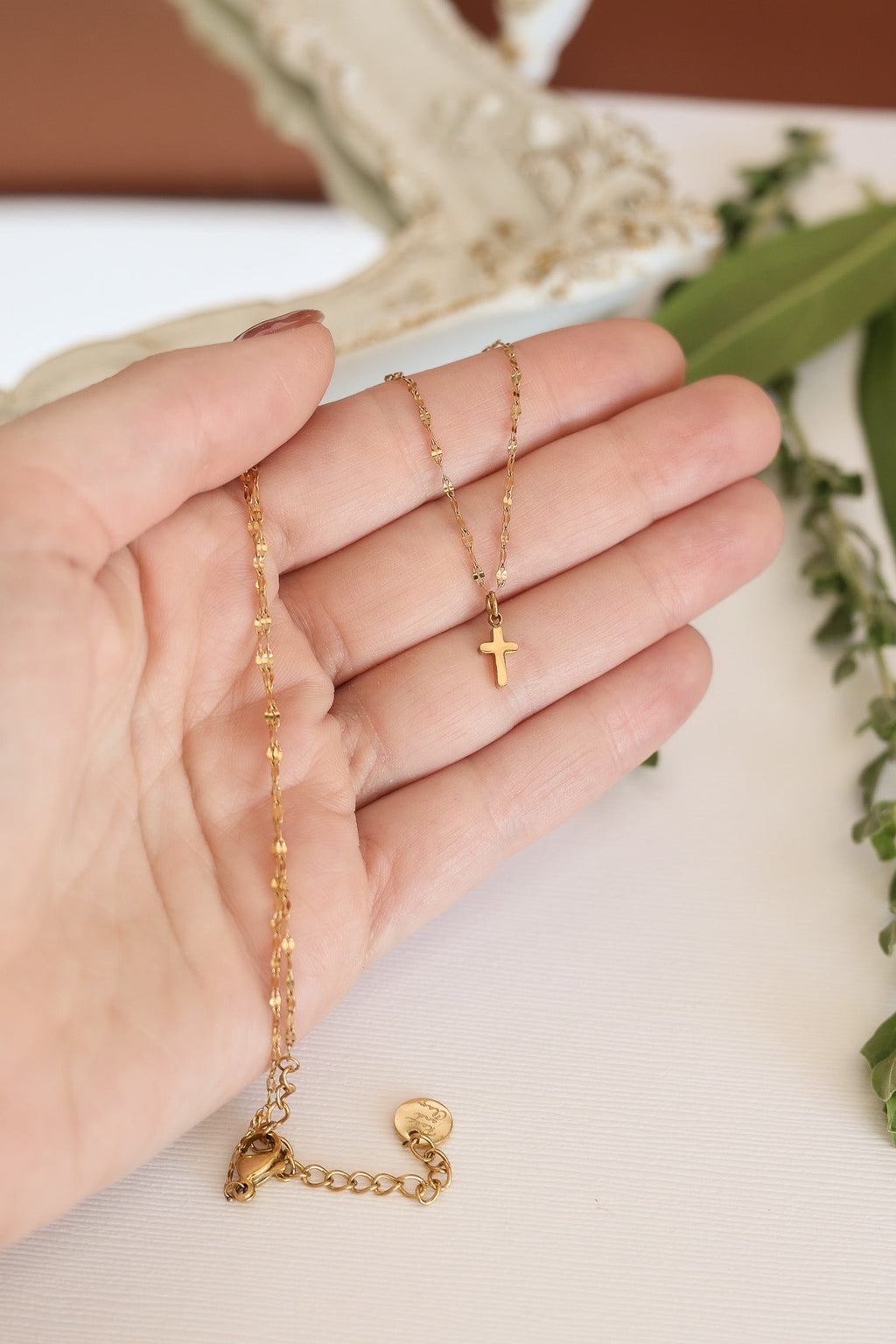 Dainty Cross Necklace Necklace La Vie Bien Dainty Cross Necklace