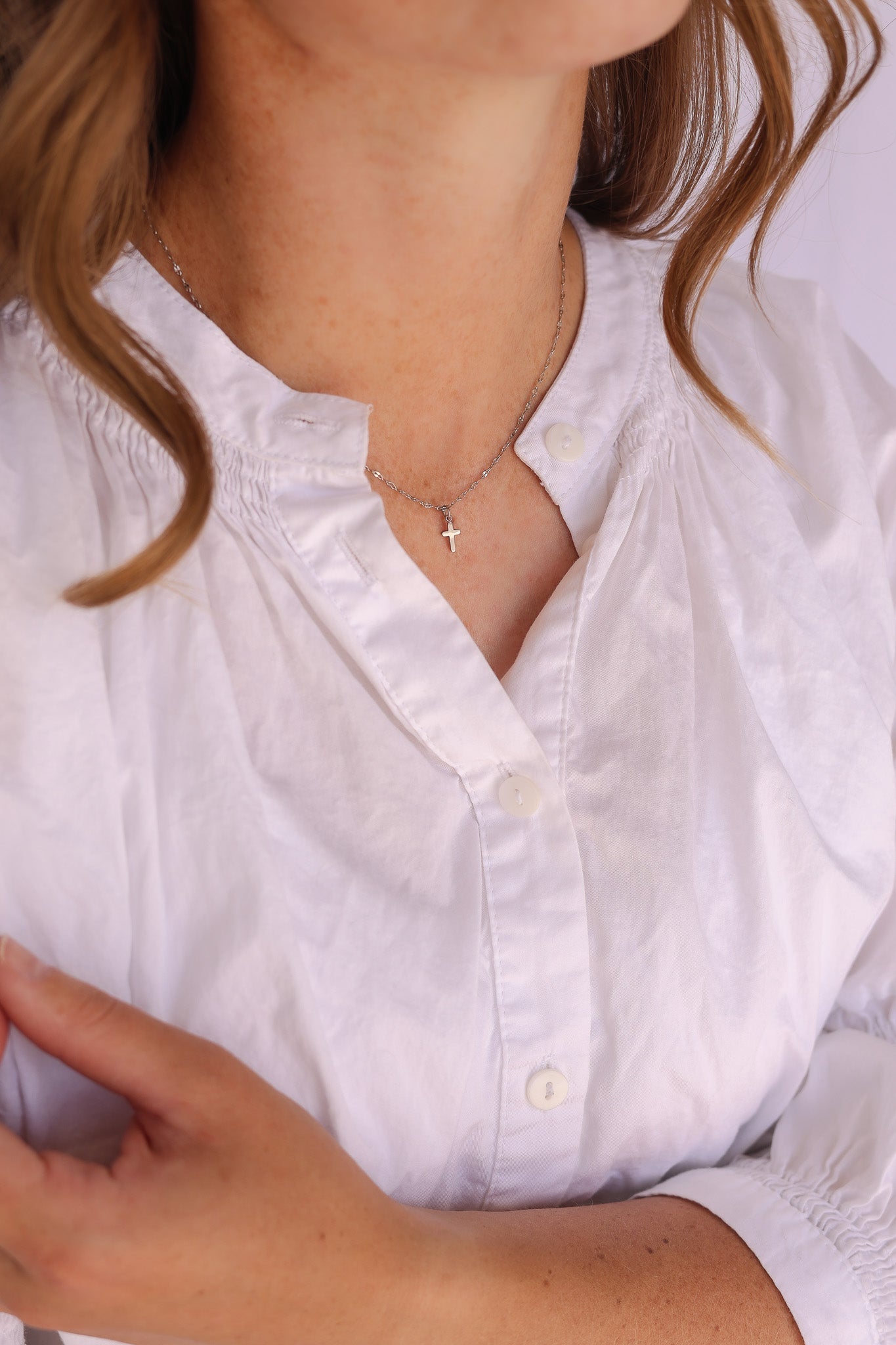 Dainty Cross Necklace Necklace La Vie Bien Dainty Cross Necklace