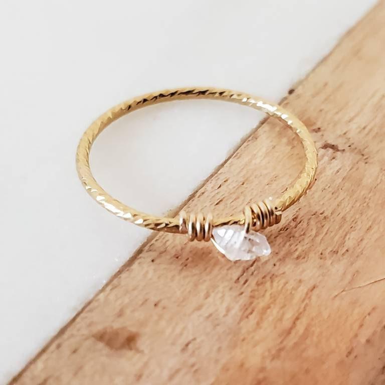 Dainty Crystal Ring Finger Rings La Vie Bien Dainty Crystal Ring