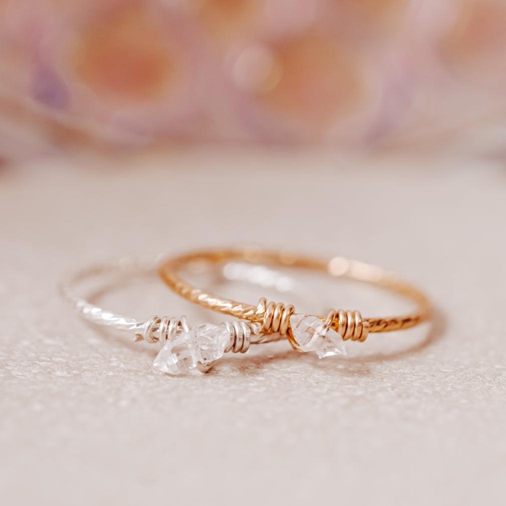 Dainty Crystal Ring Finger Rings La Vie Bien Dainty Crystal Ring