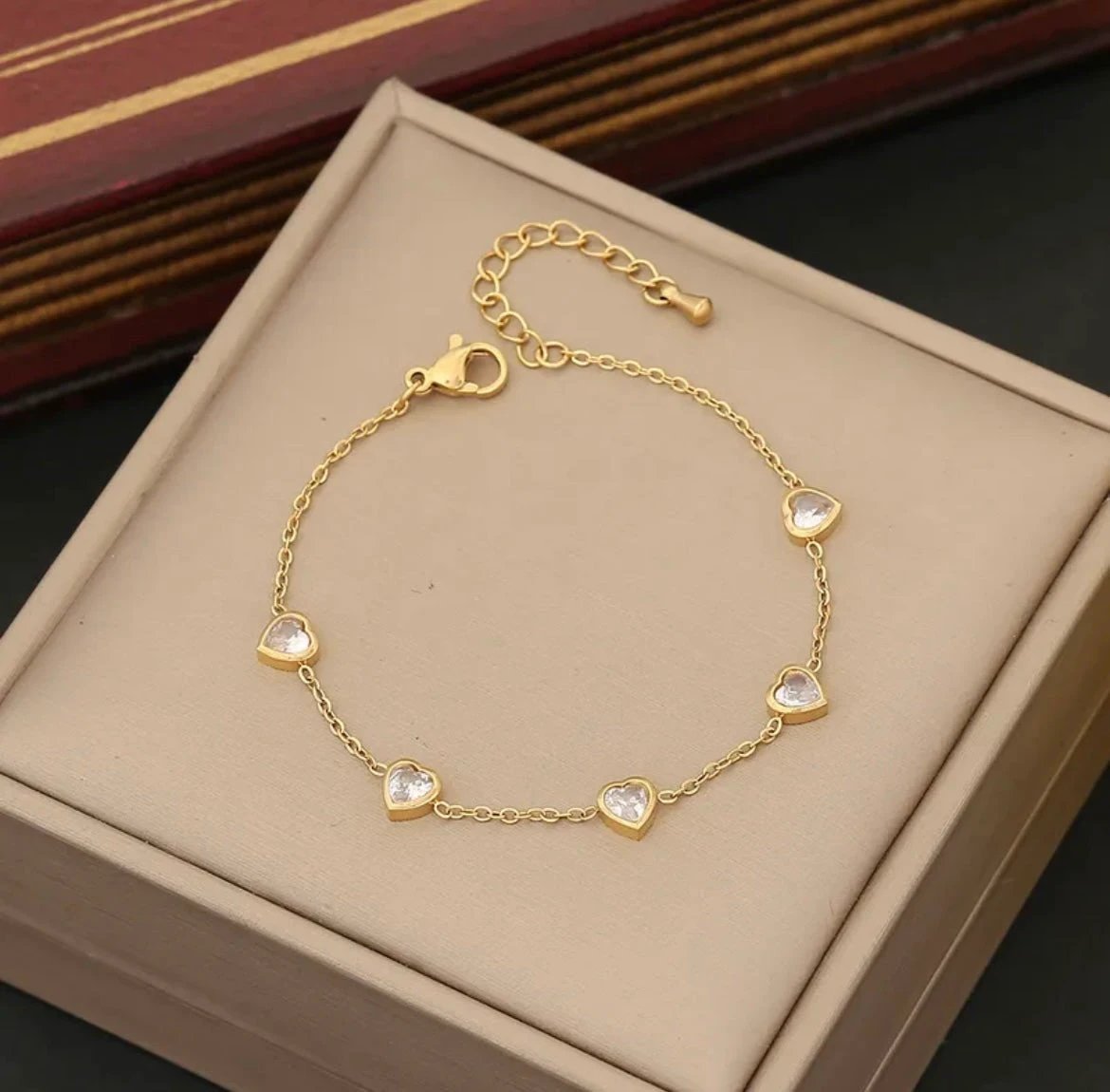 Dainty Diamond Bracelet Heart or Oval by Curated By Suarez