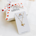 Dainty Flying Swallow Bird Necklace by Derive Jewelry