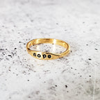 Dainty Gold Plated or Sterling Silver "Nope" Ring Finger Rings La Vie Bien Dainty Gold Plated or Sterling Silver "Nope" Ring