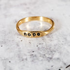 Dainty Gold Plated or Sterling Silver "Nope" Ring Finger Rings La Vie Bien Dainty Gold Plated or Sterling Silver "Nope" Ring