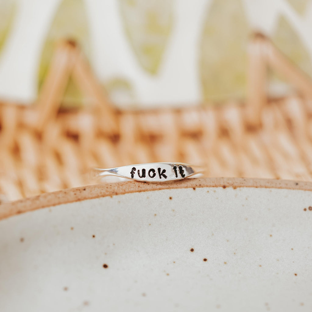 Dainty Gold Plated or Sterling Silver "Nope" Ring Finger Rings La Vie Bien Dainty Gold Plated or Sterling Silver "Nope" Ring