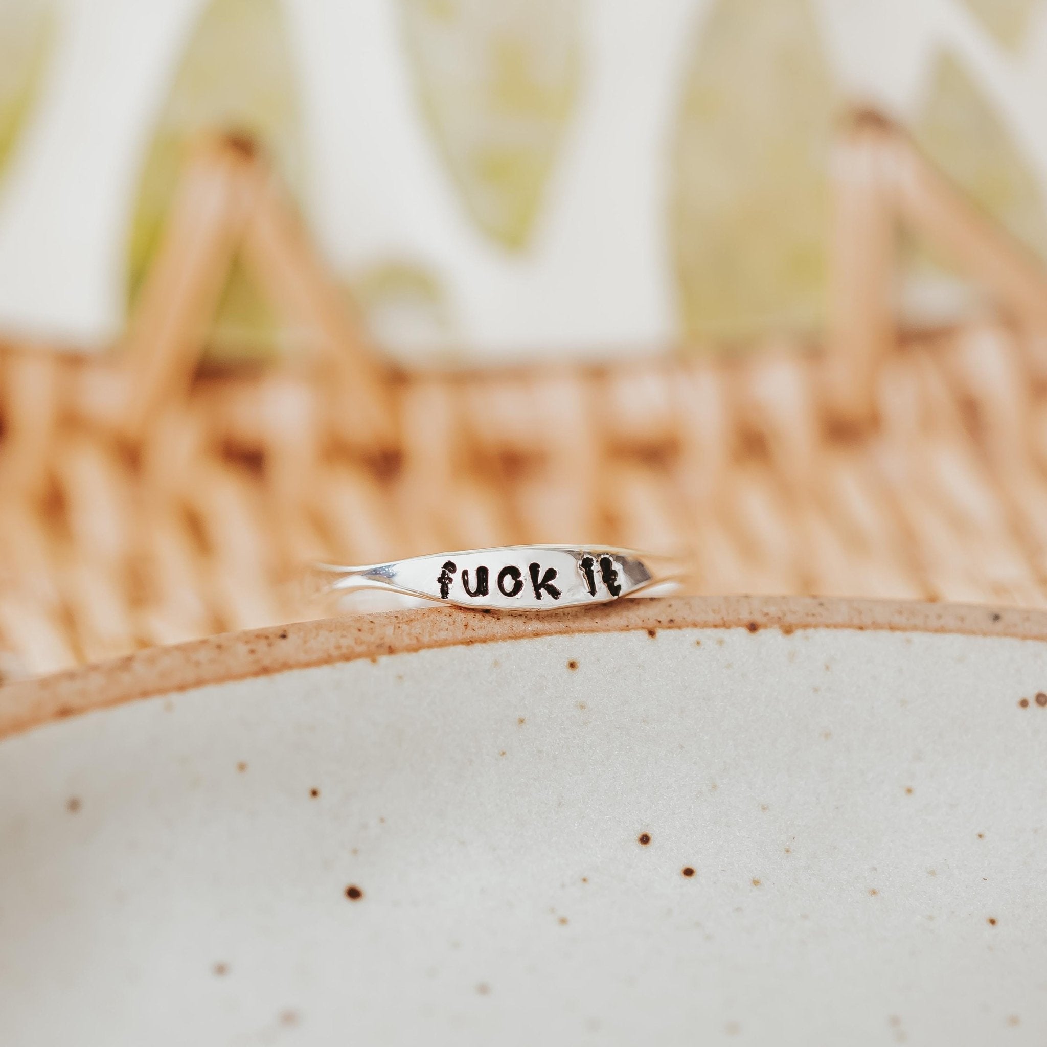 Dainty Gold Plated or Sterling Silver "Nope" Ring Finger Rings La Vie Bien Dainty Gold Plated or Sterling Silver "Nope" Ring