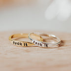 Dainty Gold Plated or Sterling Silver "Nope" Ring Finger Rings La Vie Bien Dainty Gold Plated or Sterling Silver "Nope" Ring