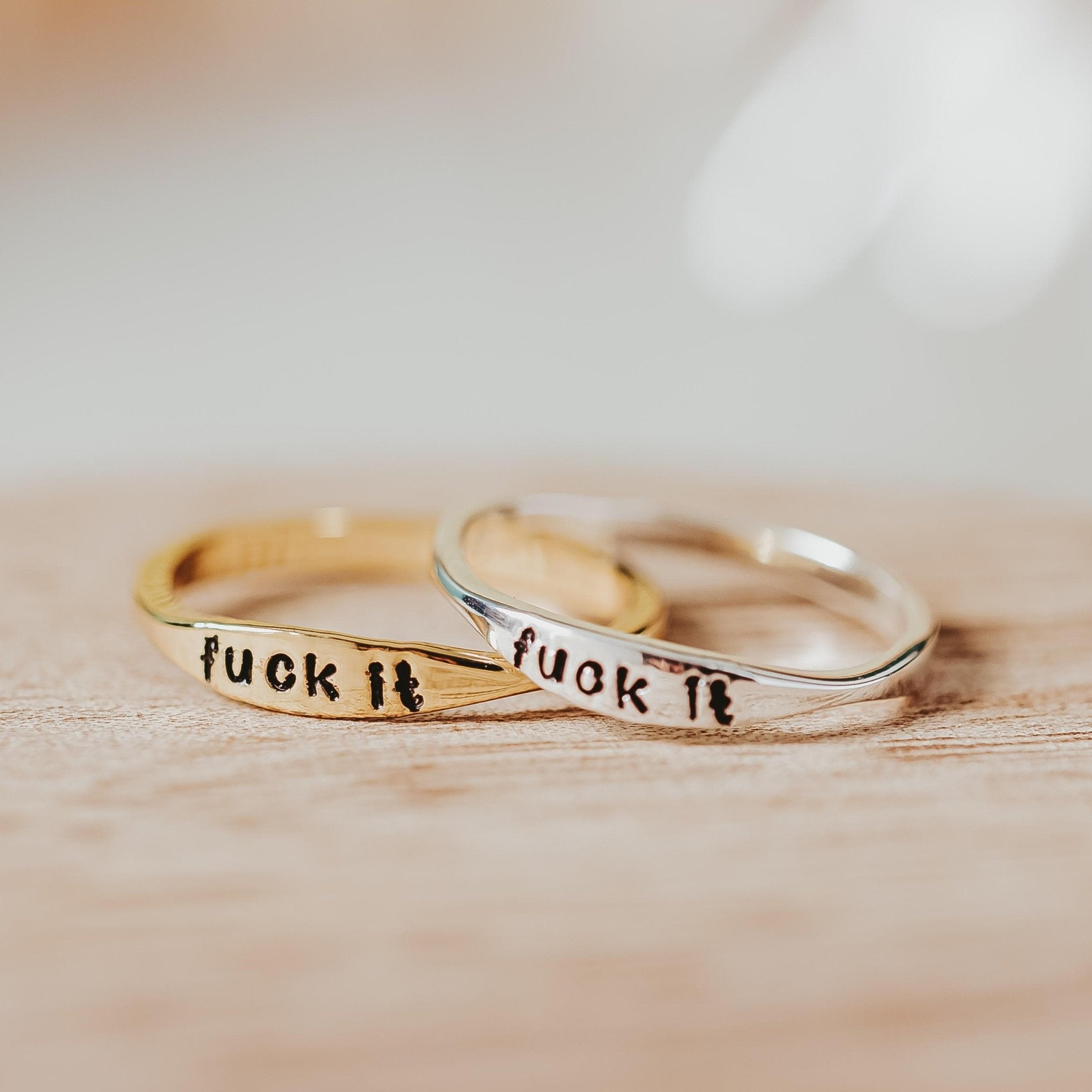 Dainty Gold Plated or Sterling Silver "Nope" Ring Finger Rings La Vie Bien Dainty Gold Plated or Sterling Silver "Nope" Ring