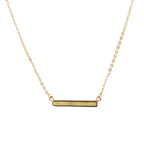Dainty Green Aventurine Bar Necklace by Barse Jewelry
