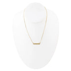 Dainty Green Aventurine Bar Necklace by Barse Jewelry