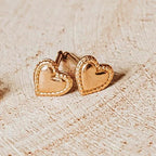 Dainty Heart Stud Earrings by Salt Sparkle Shalom