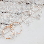 Dainty Herkimer Crystal Hoop Earrings Crystal Earrings La Vie Bien Dainty Herkimer Crystal Hoop Earrings