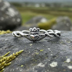 Dainty Irish Claddagh Ring in Sterling Silver Ring La Vie Bien Dainty Irish Claddagh Ring in Sterling Silver