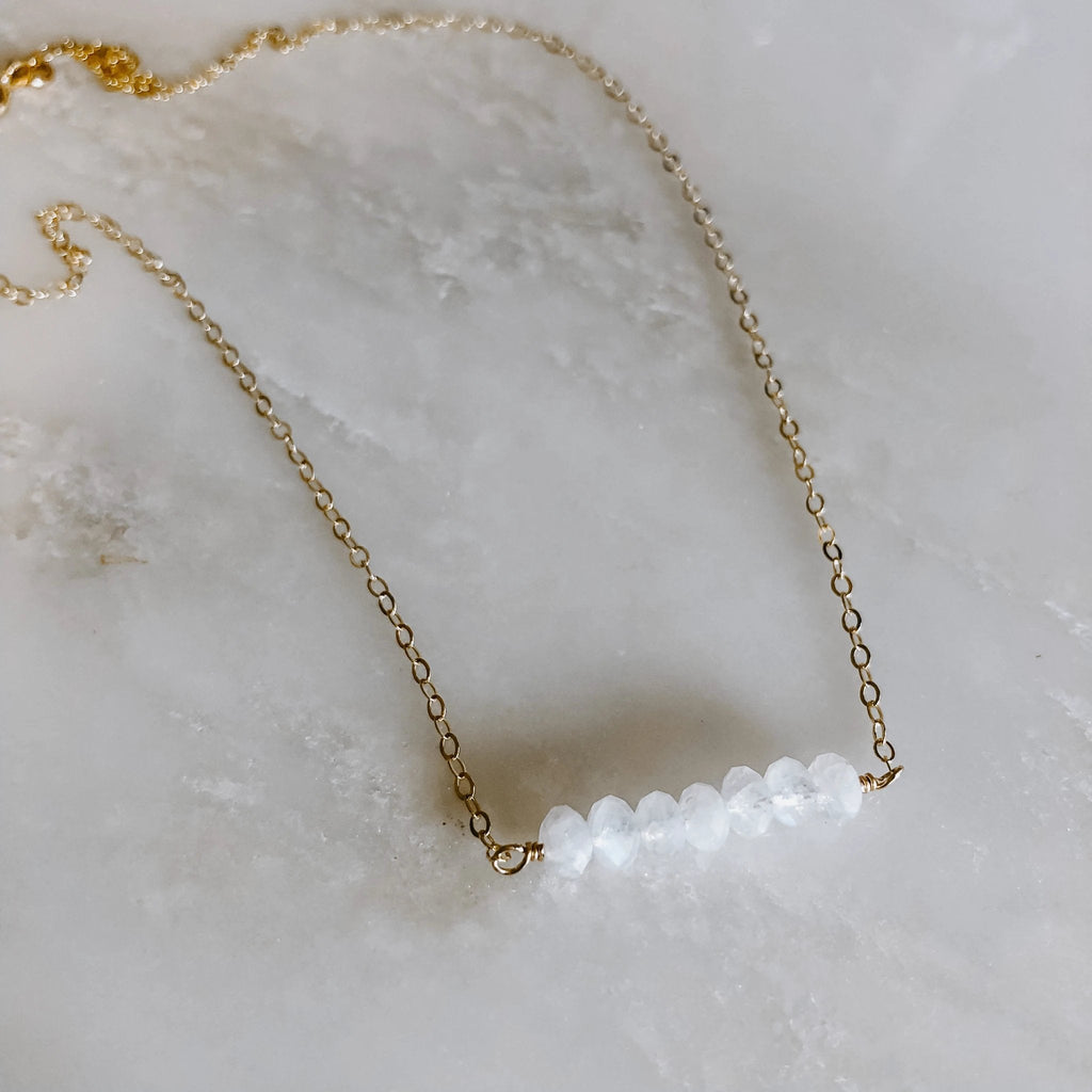 Dainty Moonstone Necklace by Derive Jewelry