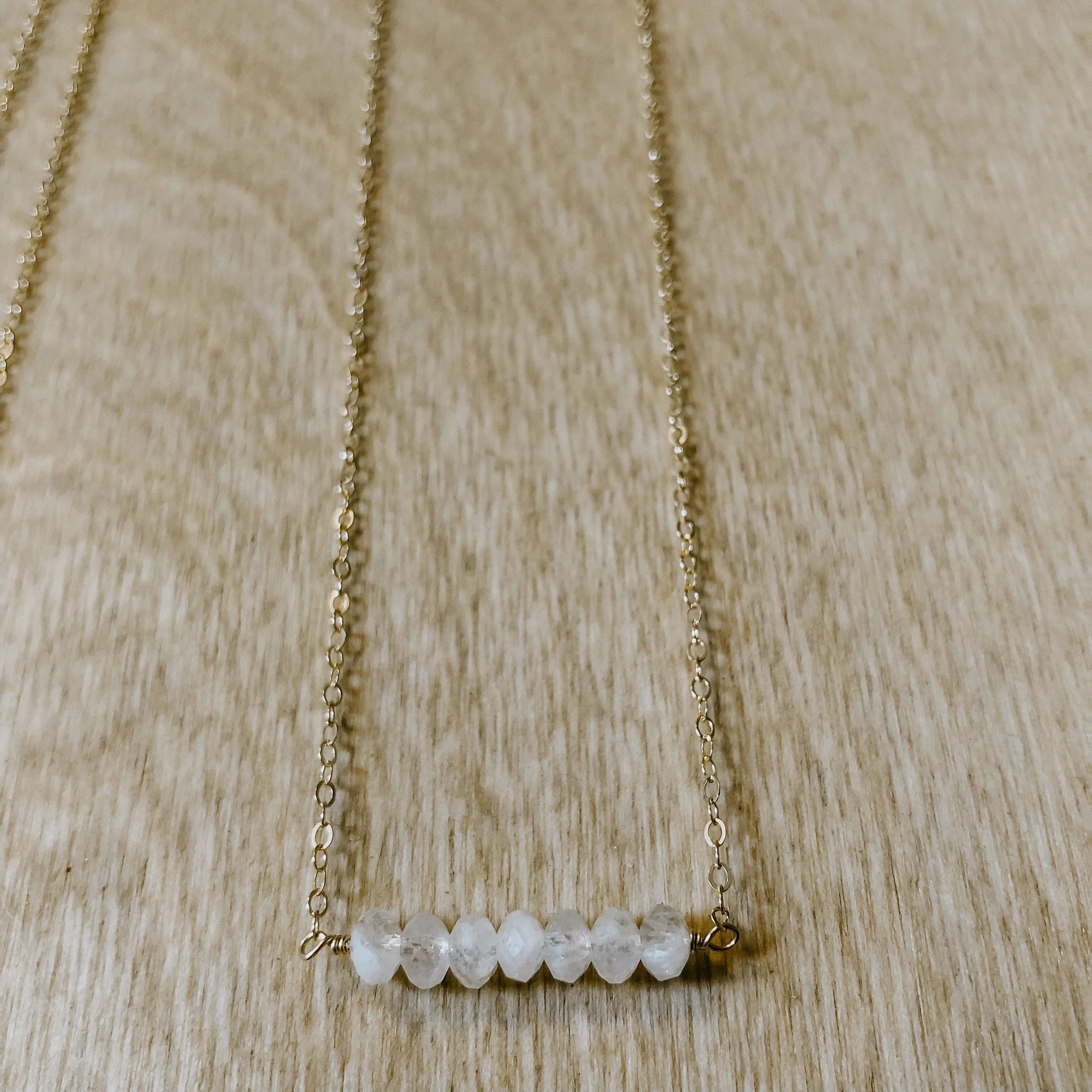Dainty Moonstone Necklace by Derive Jewelry
