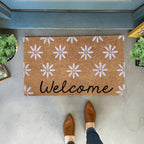 Daisies Pattern Doormat, 18x30 inches by Nickel Designs Custom Doormats
