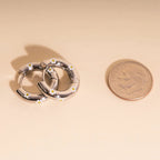 Daisy Chunky Rounded Huggie Hoop Earrings by Oh Clementine