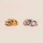 Daisy Chunky Rounded Huggie Hoop Earrings by Oh Clementine