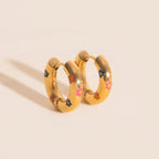 Daisy Chunky Rounded Huggie Hoop Earrings by Oh Clementine