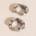 Daisy Chunky Rounded Huggie Hoop Earrings by Oh Clementine