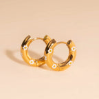 Daisy Chunky Rounded Huggie Hoop Earrings by Oh Clementine