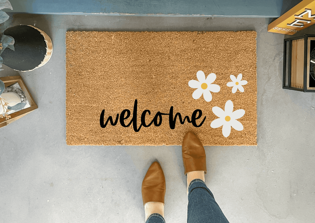 Daisy Coir Doormat by Nickel Designs Custom Doormats