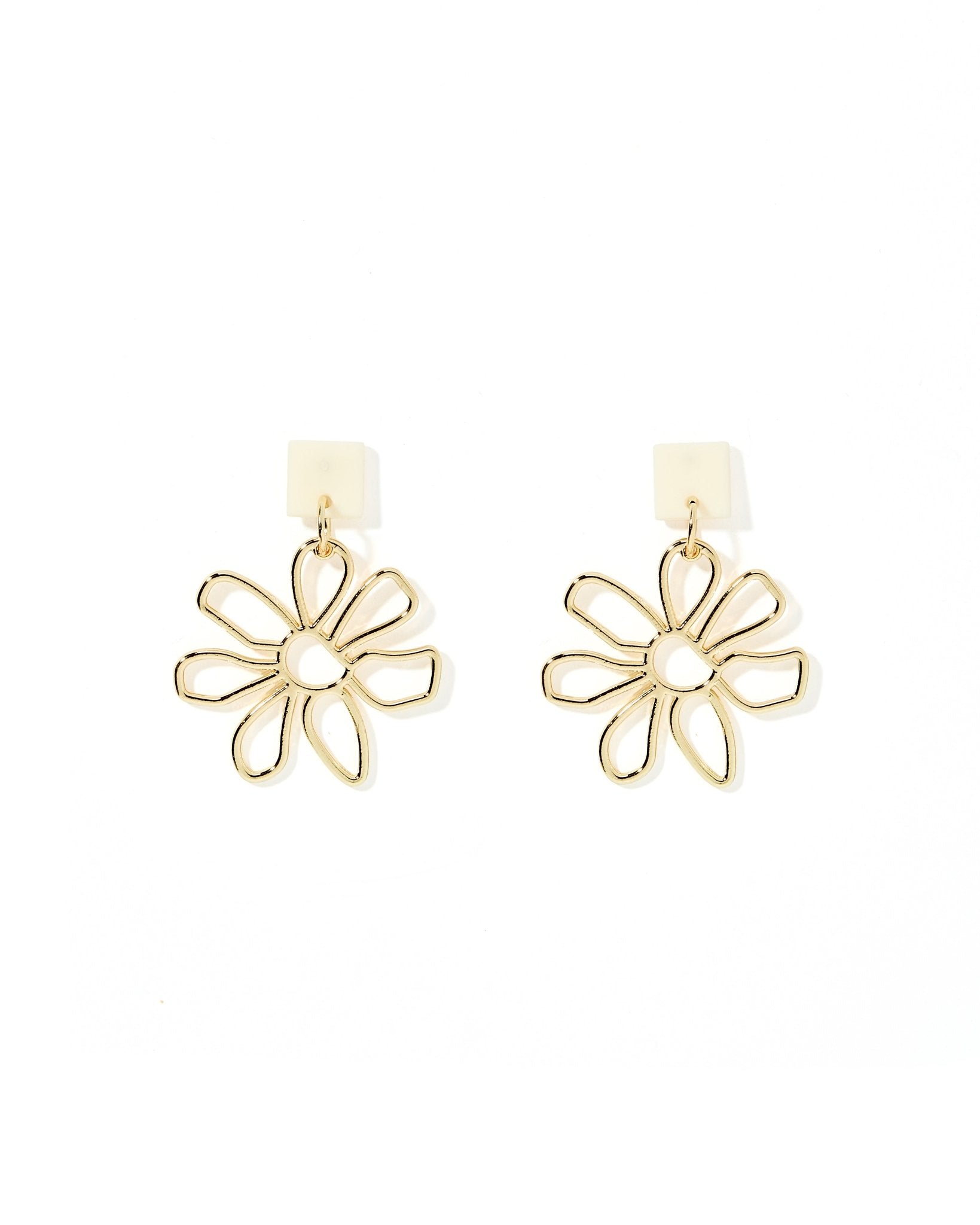 Daisy Statement Earrings - Cream