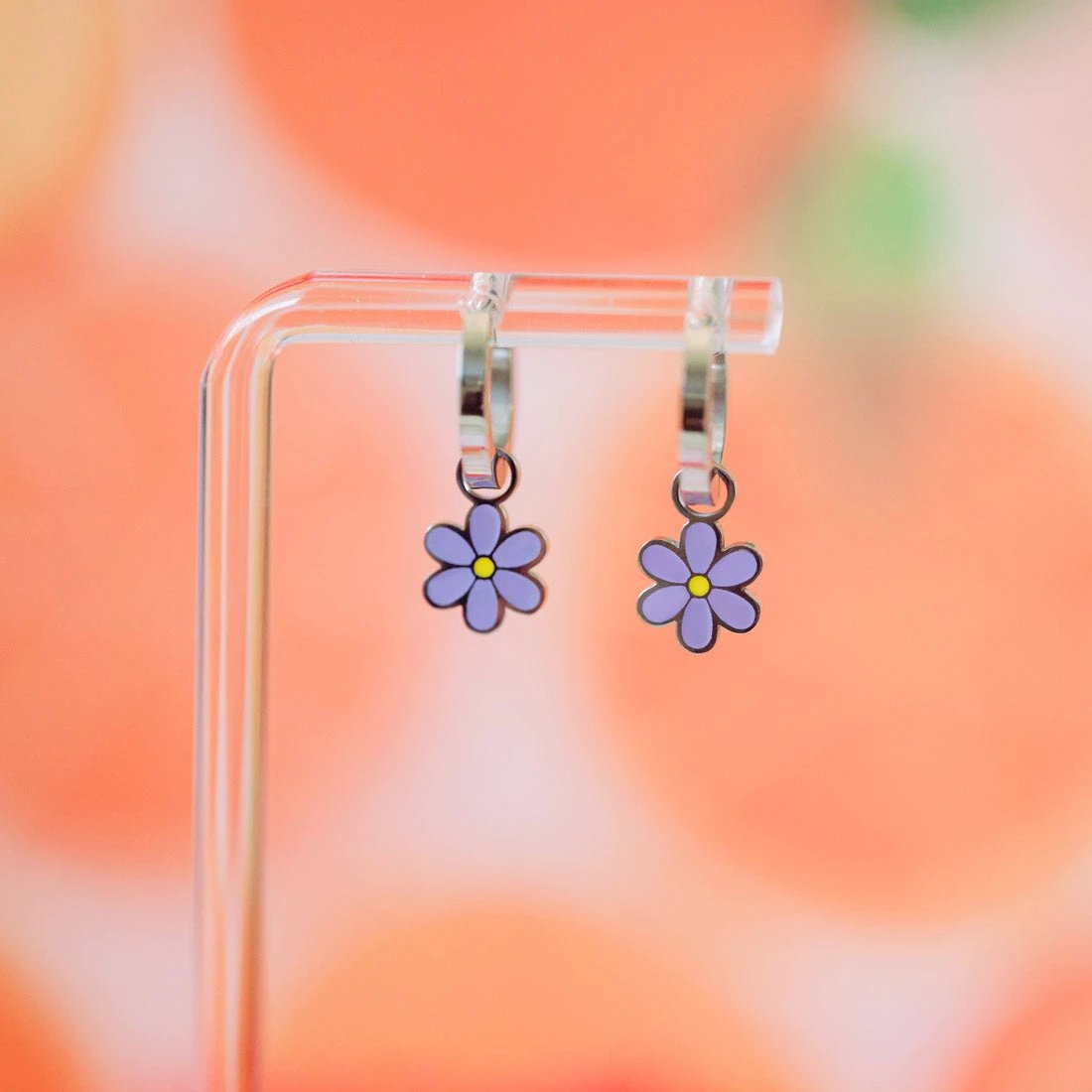 Daisy Huggie Hoop Charms by Oh Clementine