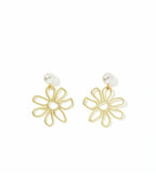 Daisy Statement Earrings - Pearl