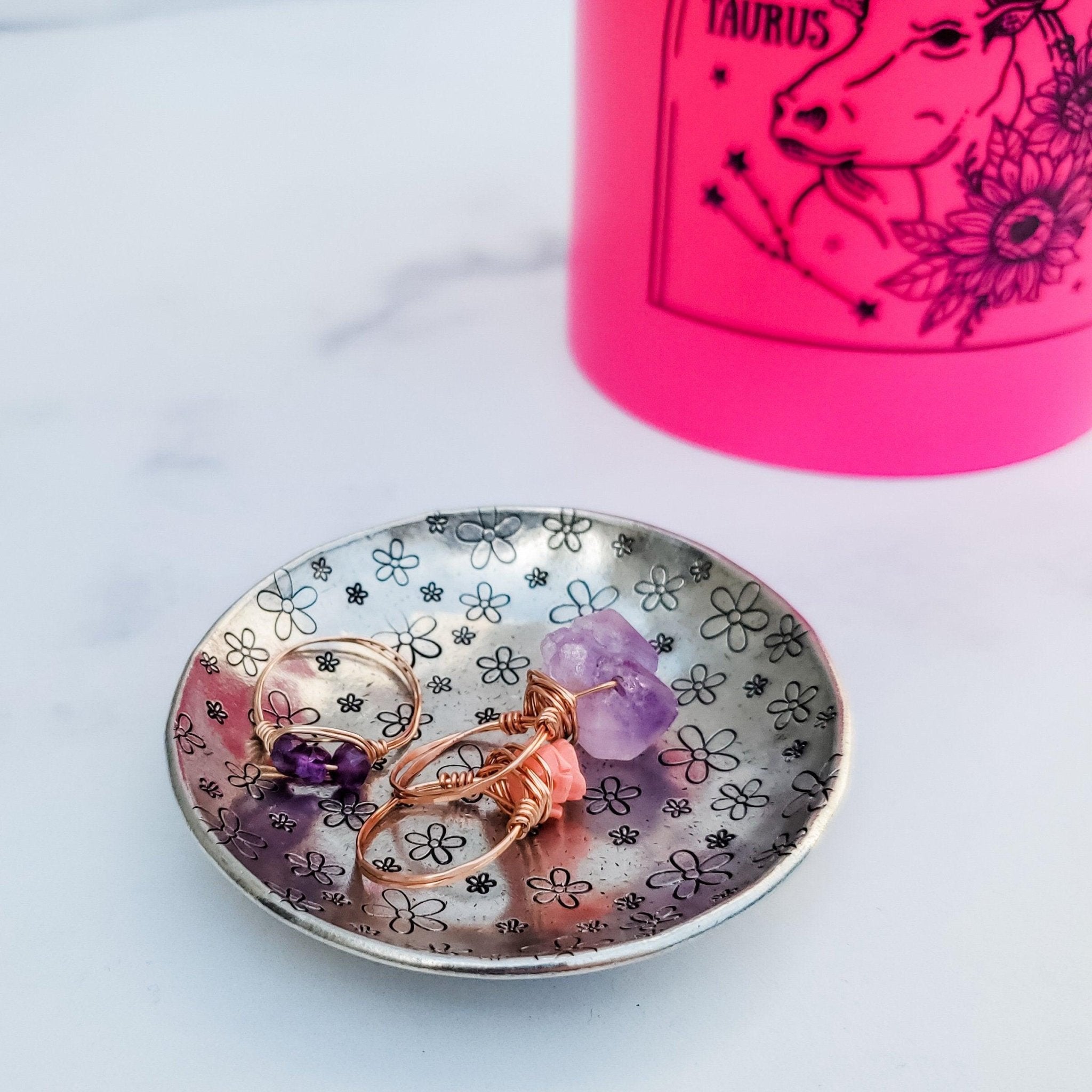 Daisy Pewter Ring Dish Home Decor La Vie Bien Daisy Pewter Ring Dish