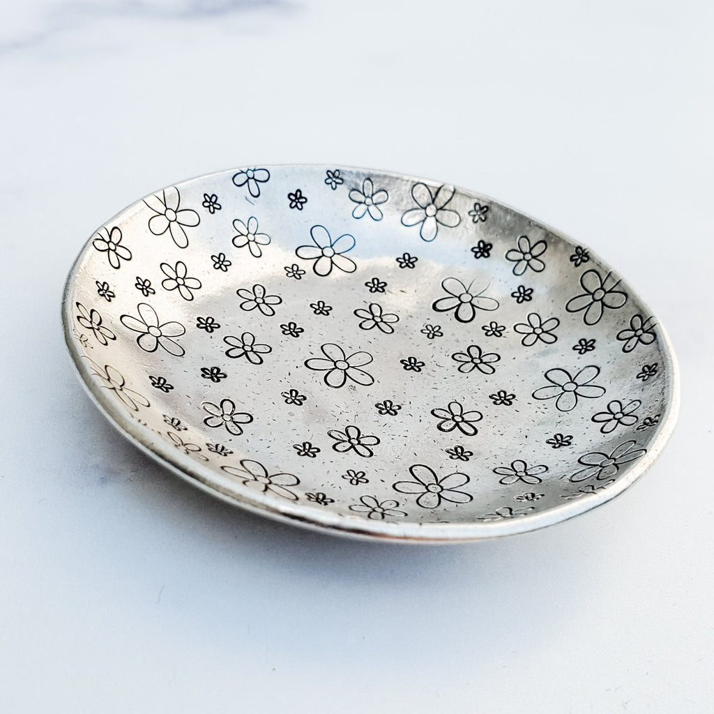 Daisy Pewter Ring Dish Home Decor La Vie Bien Daisy Pewter Ring Dish