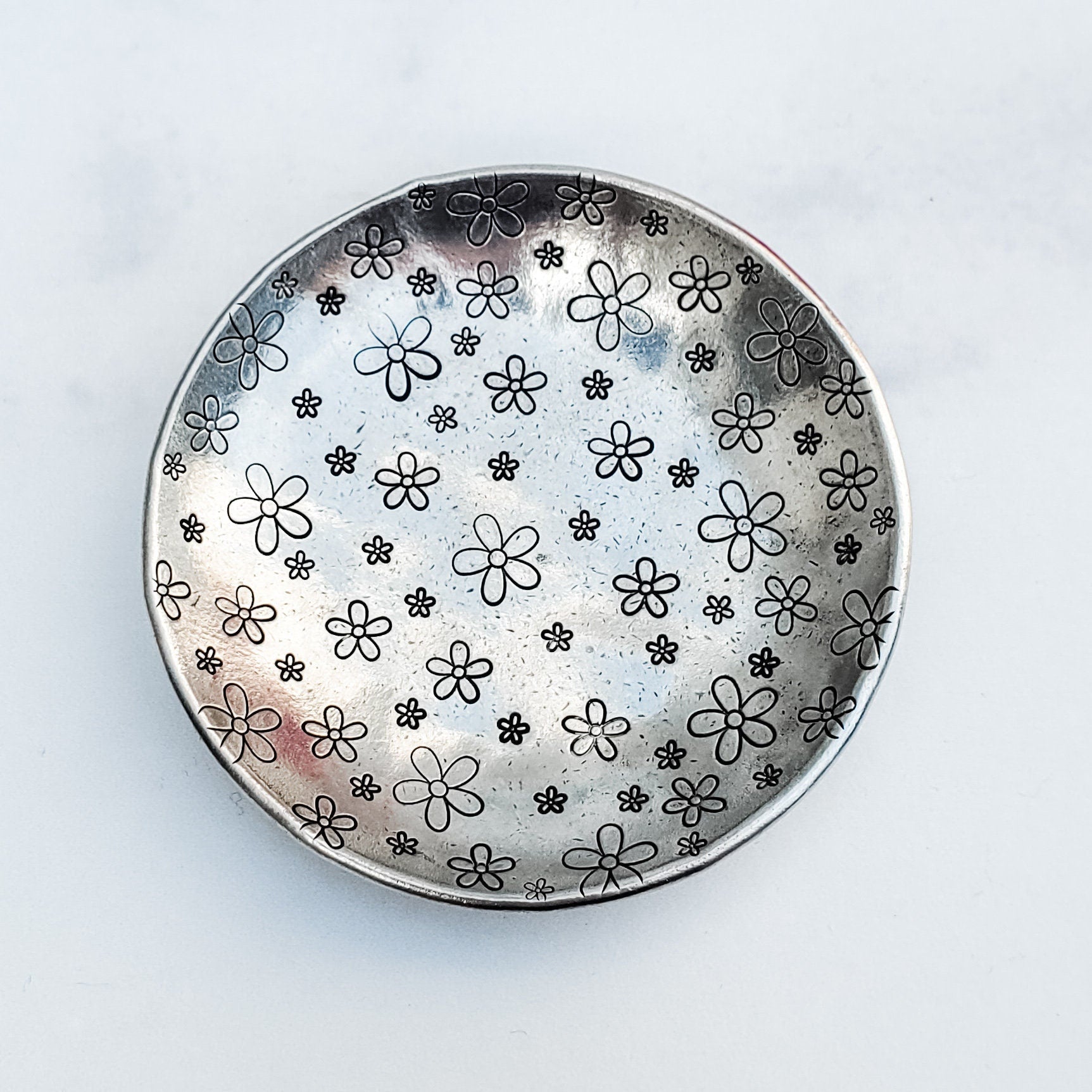 Daisy Pewter Ring Dish Home Decor La Vie Bien Daisy Pewter Ring Dish