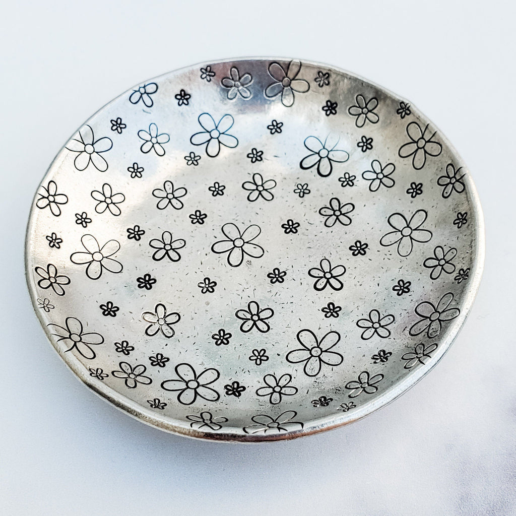Daisy Pewter Ring Dish Home Decor La Vie Bien Daisy Pewter Ring Dish