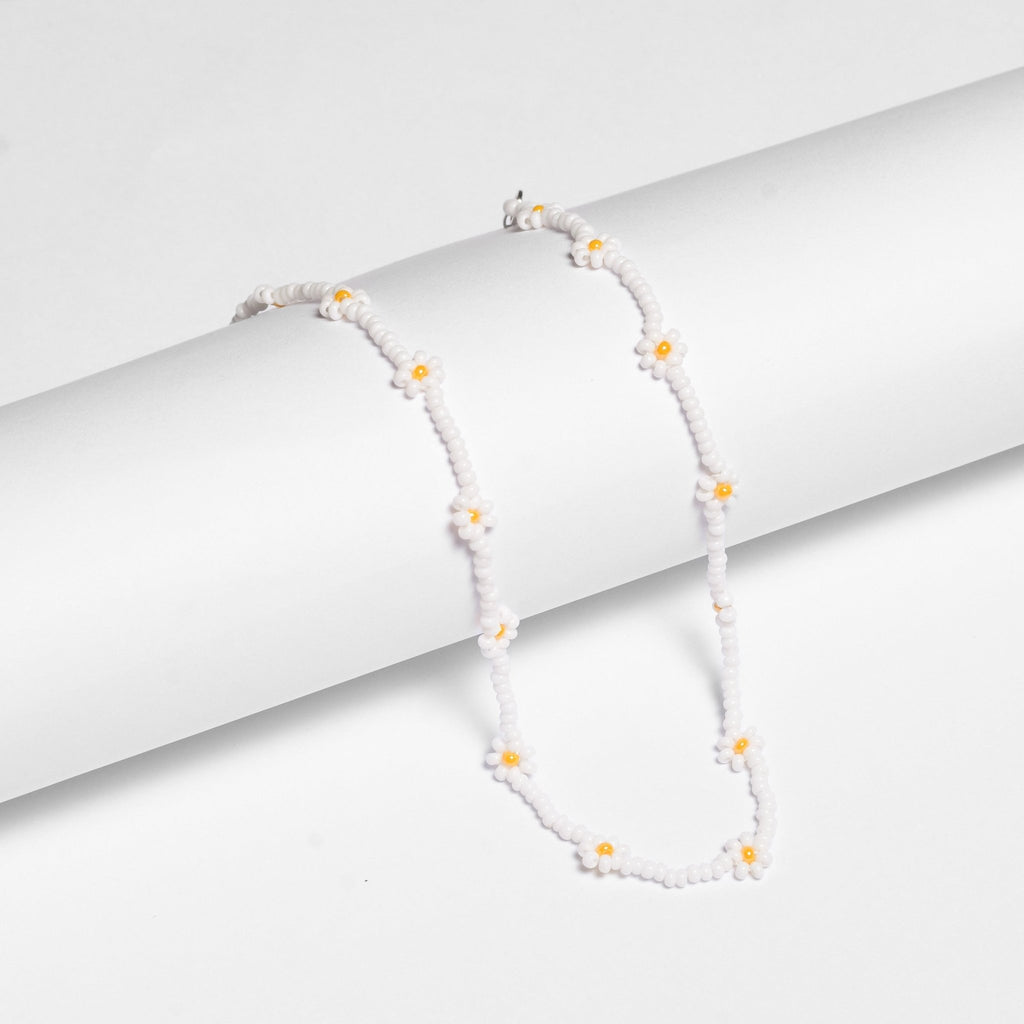 Daisy Seed Bead Floral Boho Choker - Guatemala Bracelets La Vie Bien Daisy Seed Bead Floral Boho Choker - Guatemala