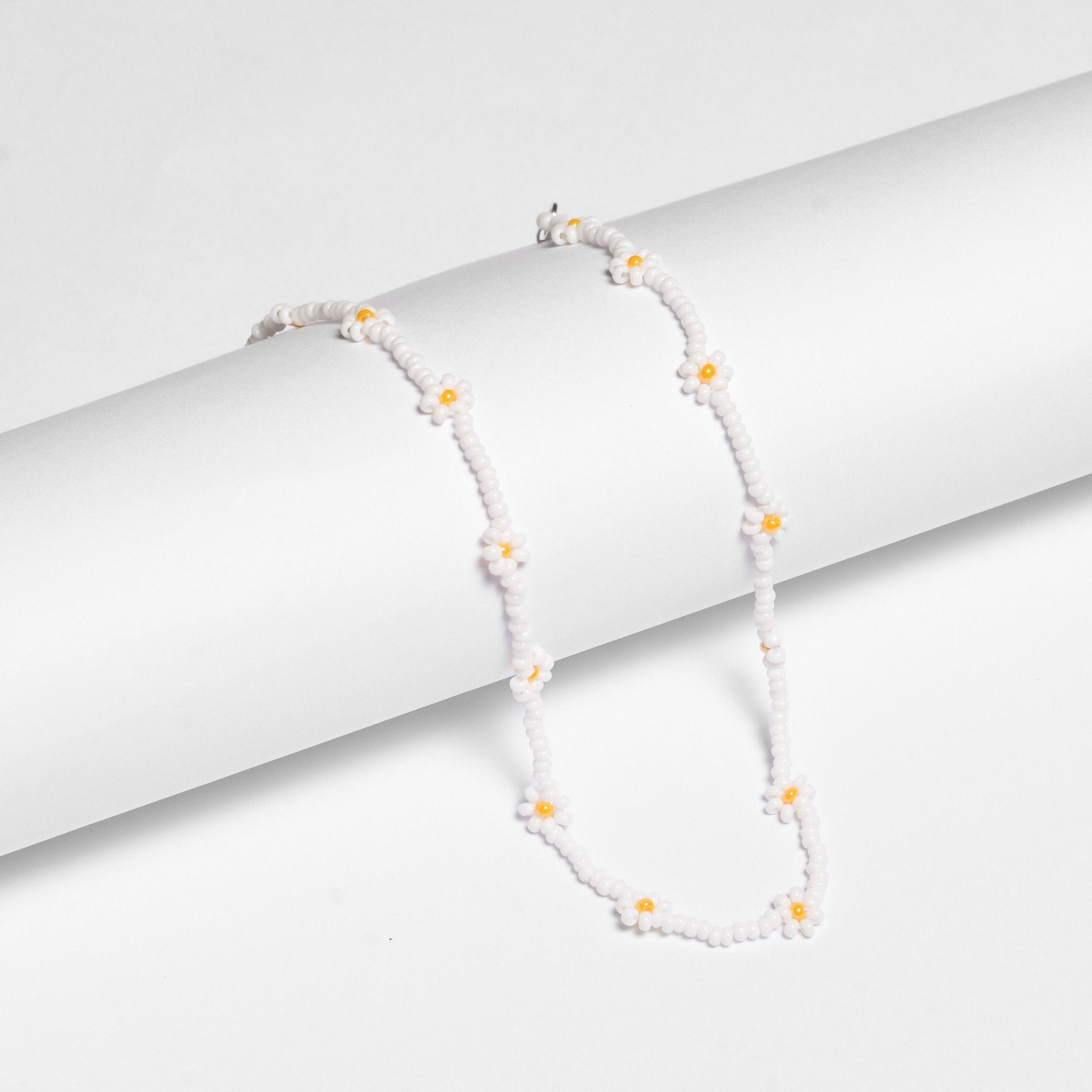 Daisy Seed Bead Floral Boho Choker - Guatemala Bracelets La Vie Bien Daisy Seed Bead Floral Boho Choker - Guatemala