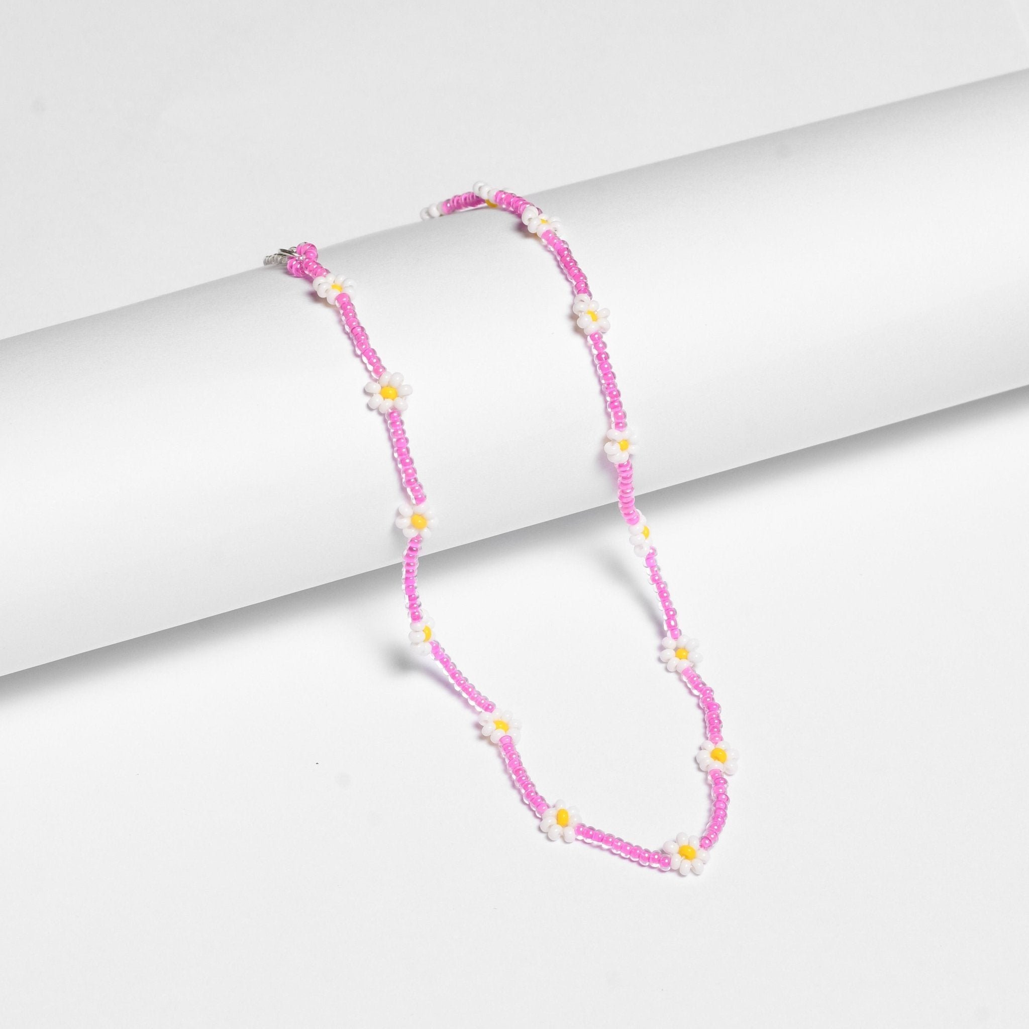 Daisy Seed Bead Floral Boho Choker - Guatemala Bracelets La Vie Bien Daisy Seed Bead Floral Boho Choker - Guatemala