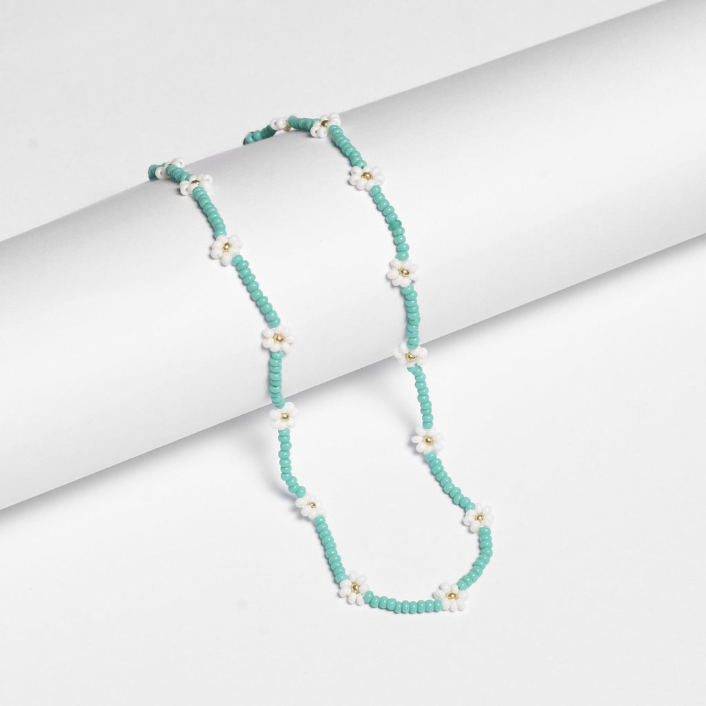 Daisy Seed Bead Floral Boho Choker - Guatemala Bracelets La Vie Bien Daisy Seed Bead Floral Boho Choker - Guatemala