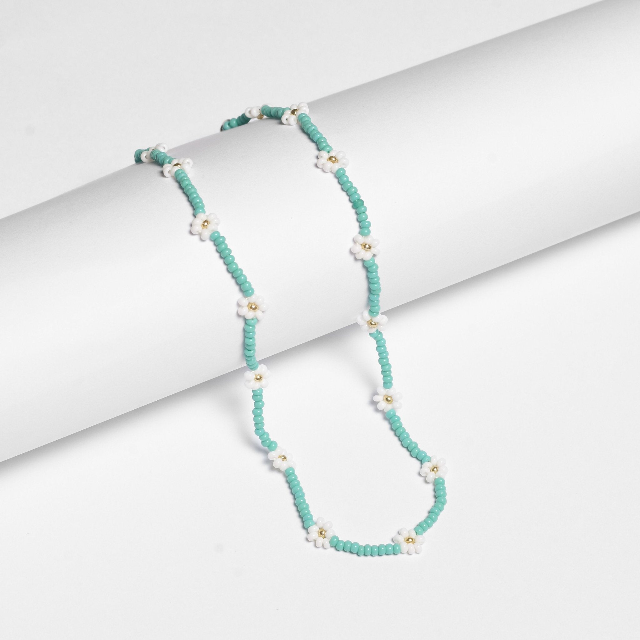 Daisy Seed Bead Floral Boho Choker - Guatemala Bracelets La Vie Bien Daisy Seed Bead Floral Boho Choker - Guatemala
